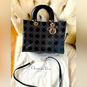 SOLD: Christian Dior Lady Dior Cannage Studded Lambskin